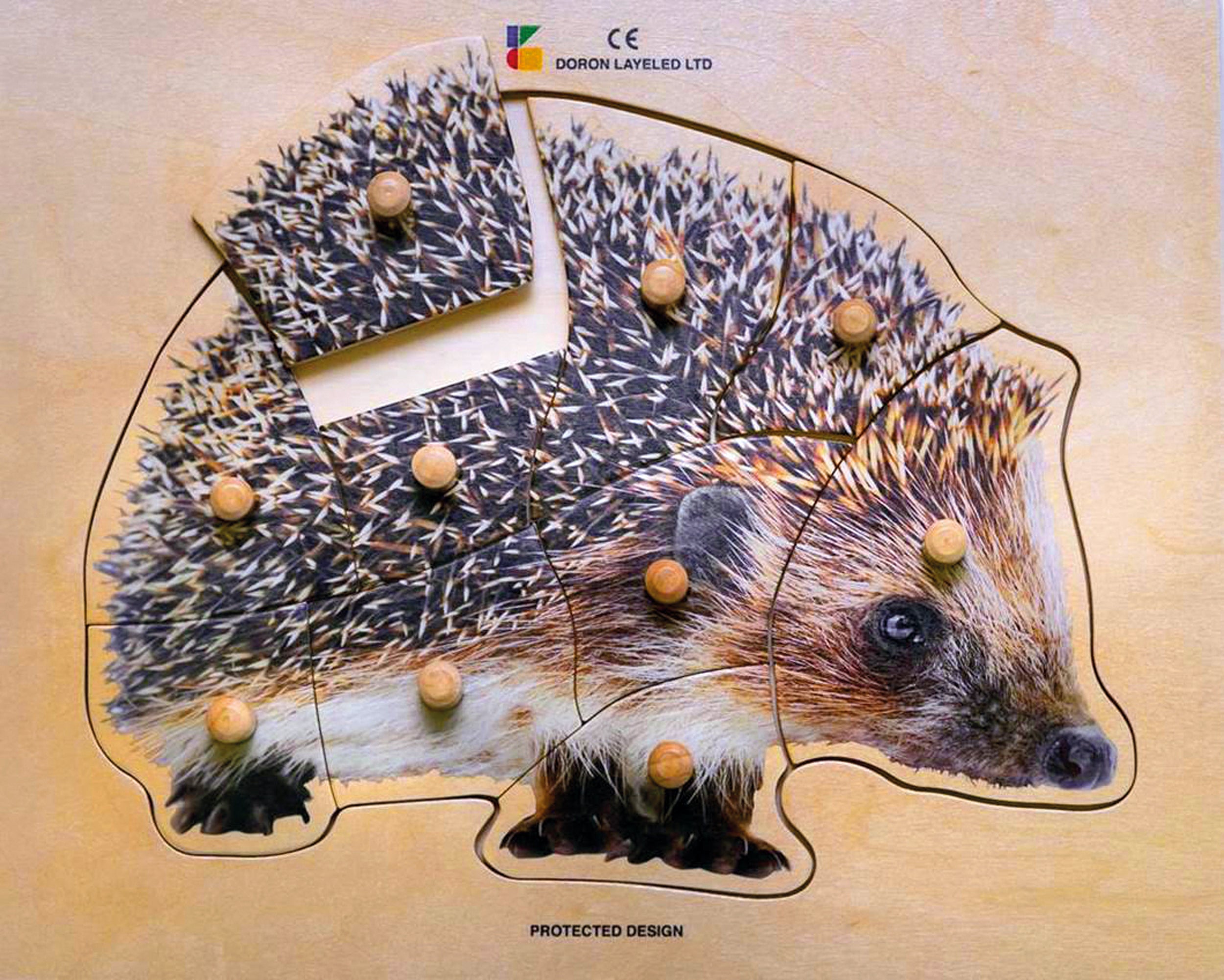 Holz-Puzzle realistisch Igel (10 Teile)