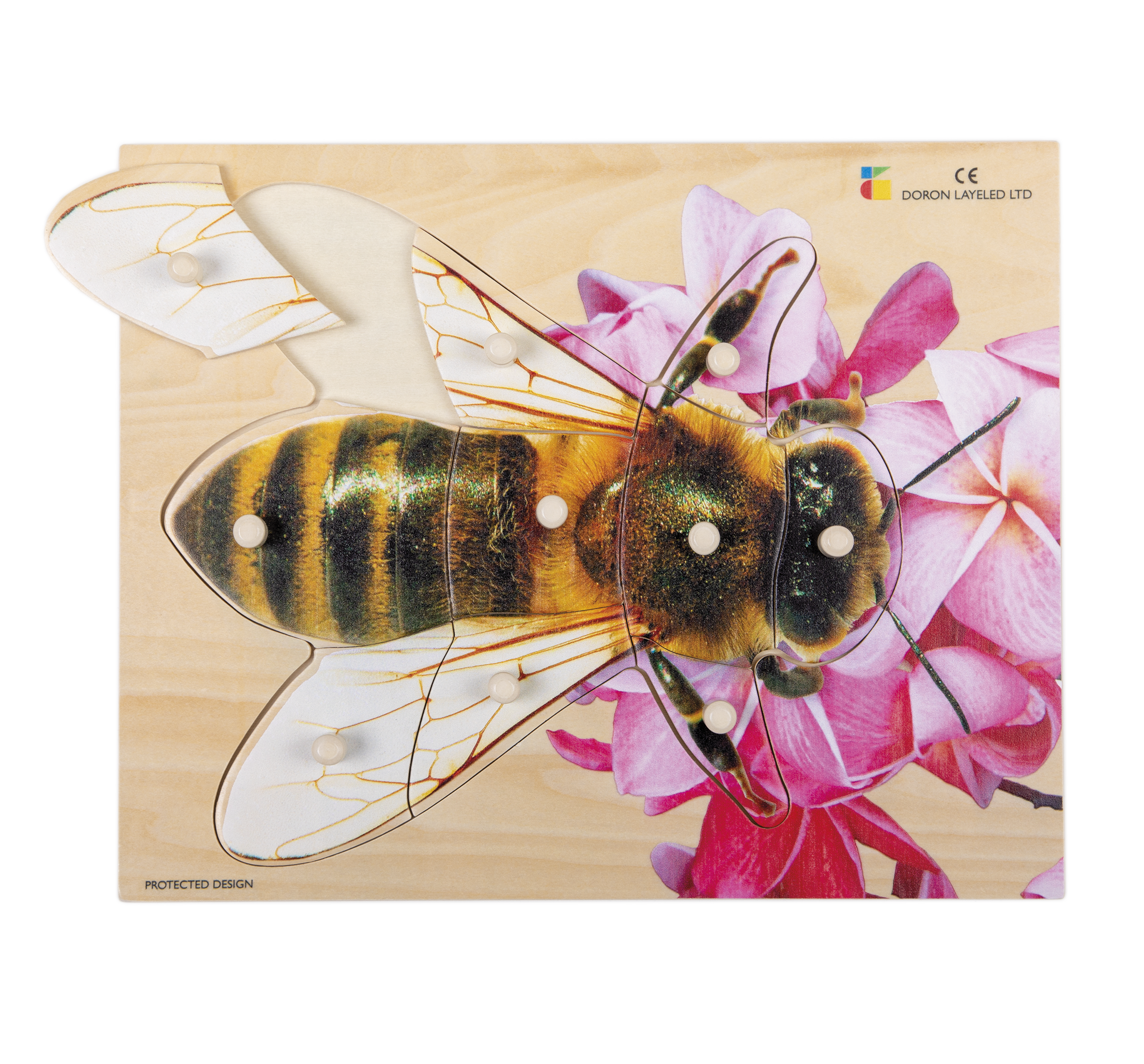 Holz-Puzzle realistisch Biene (10 Teile)