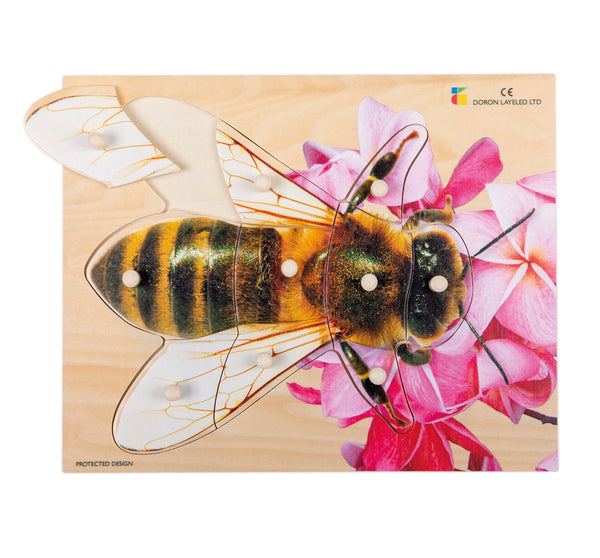 Holz-Puzzle realistisch Biene (10 Teile)