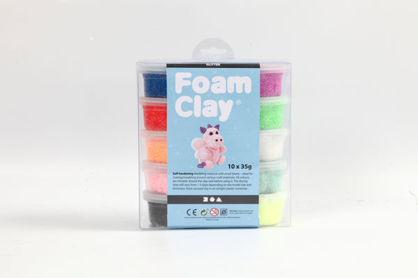Glitter Foam Clay 35g Set 10