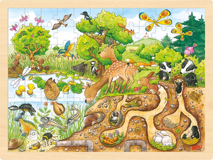 Einlegepuzzle Erlebnis Natur (96 Teile)