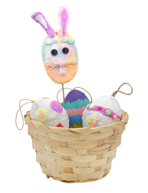 Osterkorb Natur Set 6