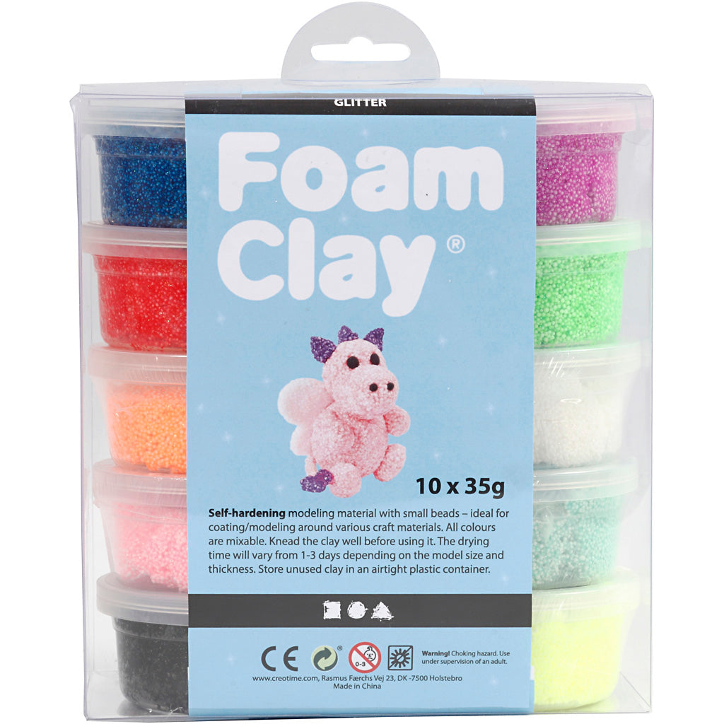 Glitter Foam Clay 35g Set 10