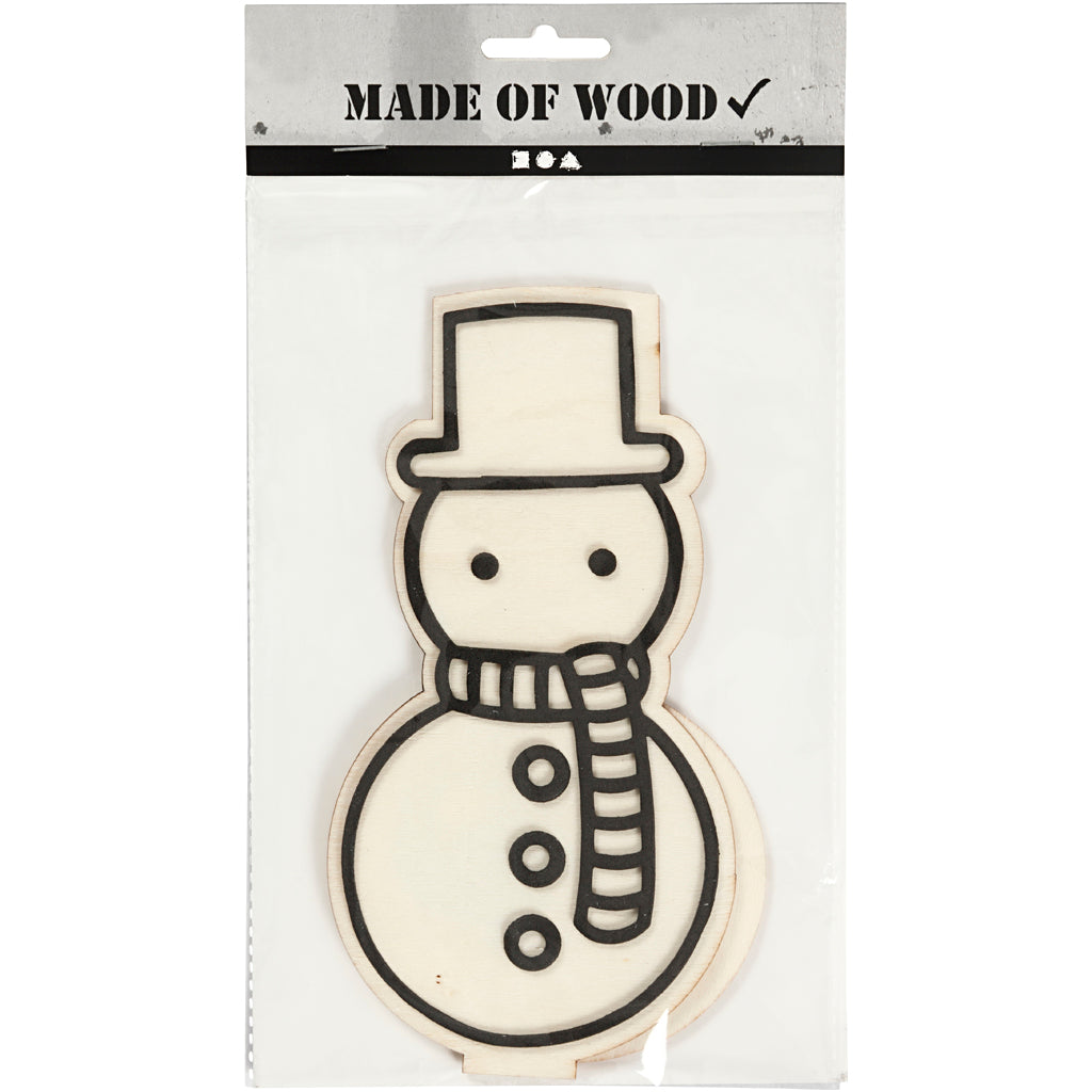 Schneemann aus Holz 18,5 cm