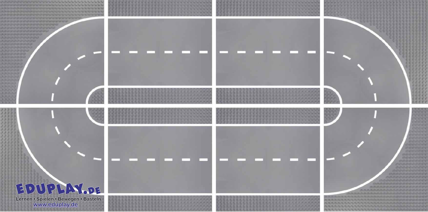 Bausteine Bauplatten Rennstrecke Set 8