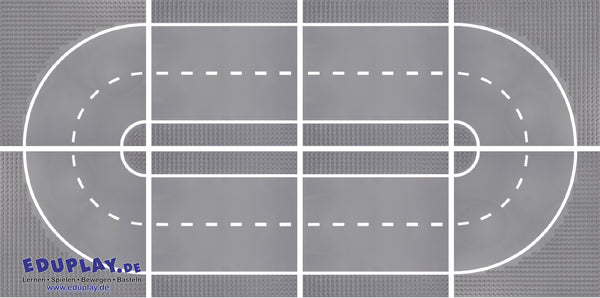 Bausteine Bauplatten Rennstrecke Set 8