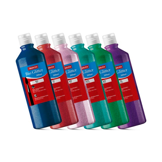ARISTO BIO Glitzerfarbe 300 ml Set 6