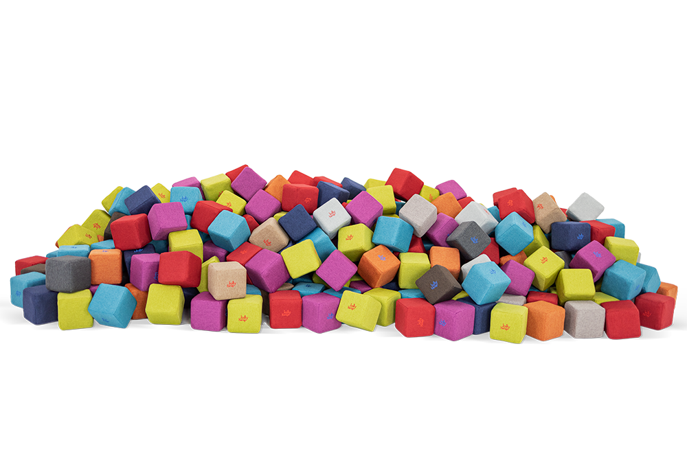 Jolly Heap Magnetwürfel Set 100 bunt sortiert