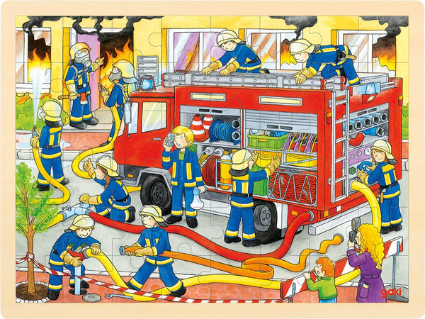 GOKI Einlegepuzzle Feuerwehreinsatz (48 Teile)