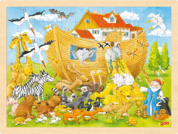GOKI Einlegepuzzle Einzug in die Arche Noah (96 Teile)
