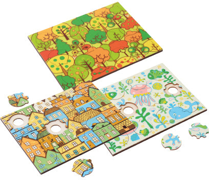 Phantasiepuzzle-Set Themen (je 12 Teile)