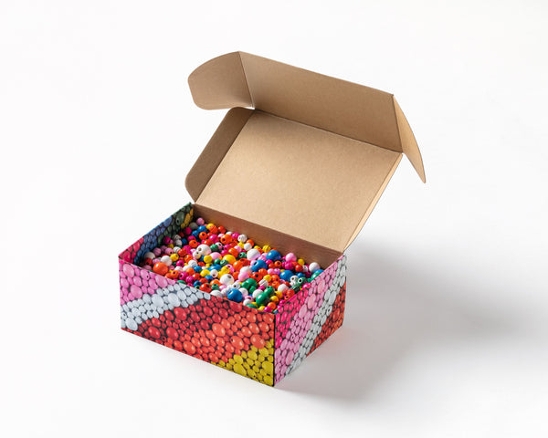 Holzperlen Jumbo Set 2000 1kg in 7 Farben sortiert