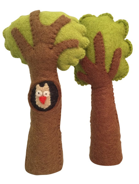 Filzbaum mit Eule Set 2