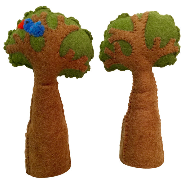 Filzbaum mit Vogel Set 2