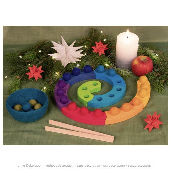 GOKI Farbsortierspiel und Adventsspirale Set 34