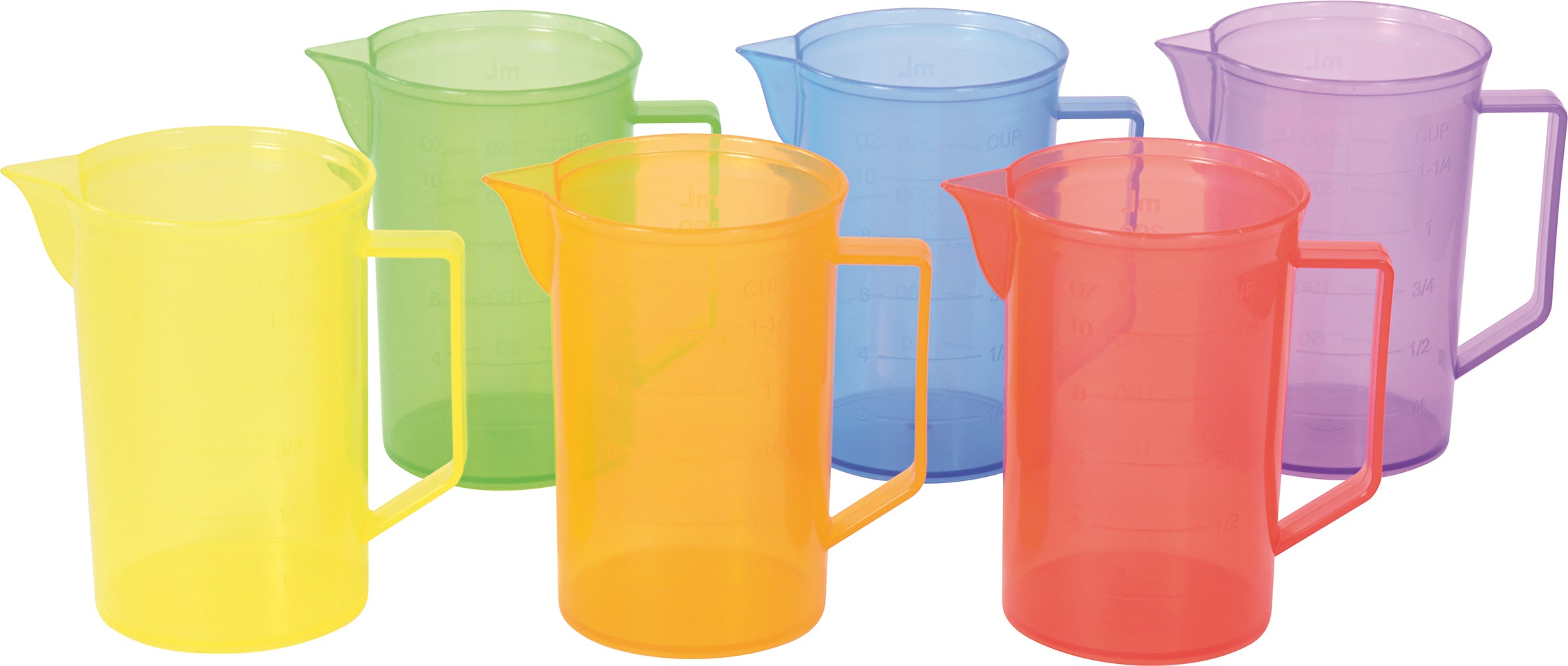 Messbecher transparent Set 6