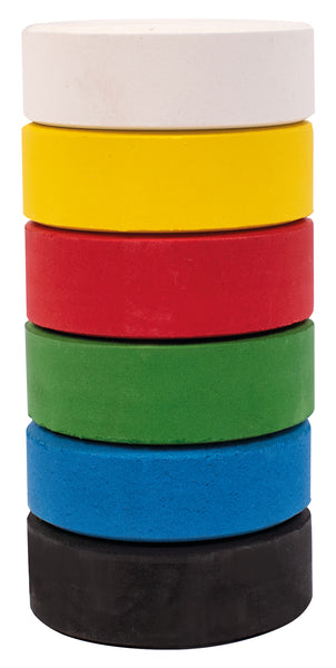 Farb-Pucks Set 6 Farben ø55mm