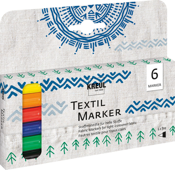 KREUL Textilmarker Set 6