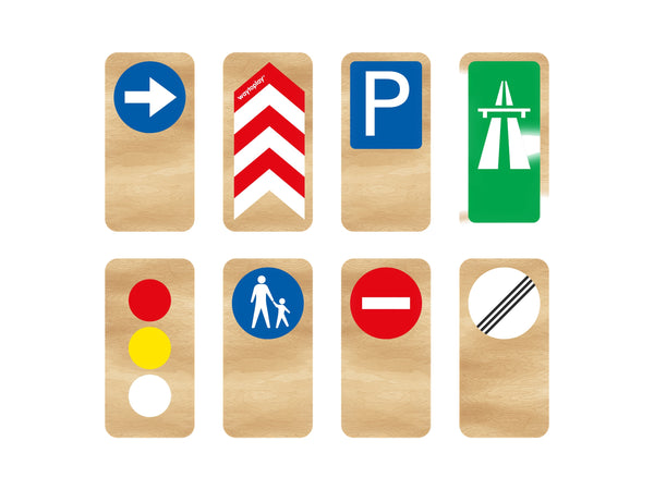 Holz Verkehrsschilder