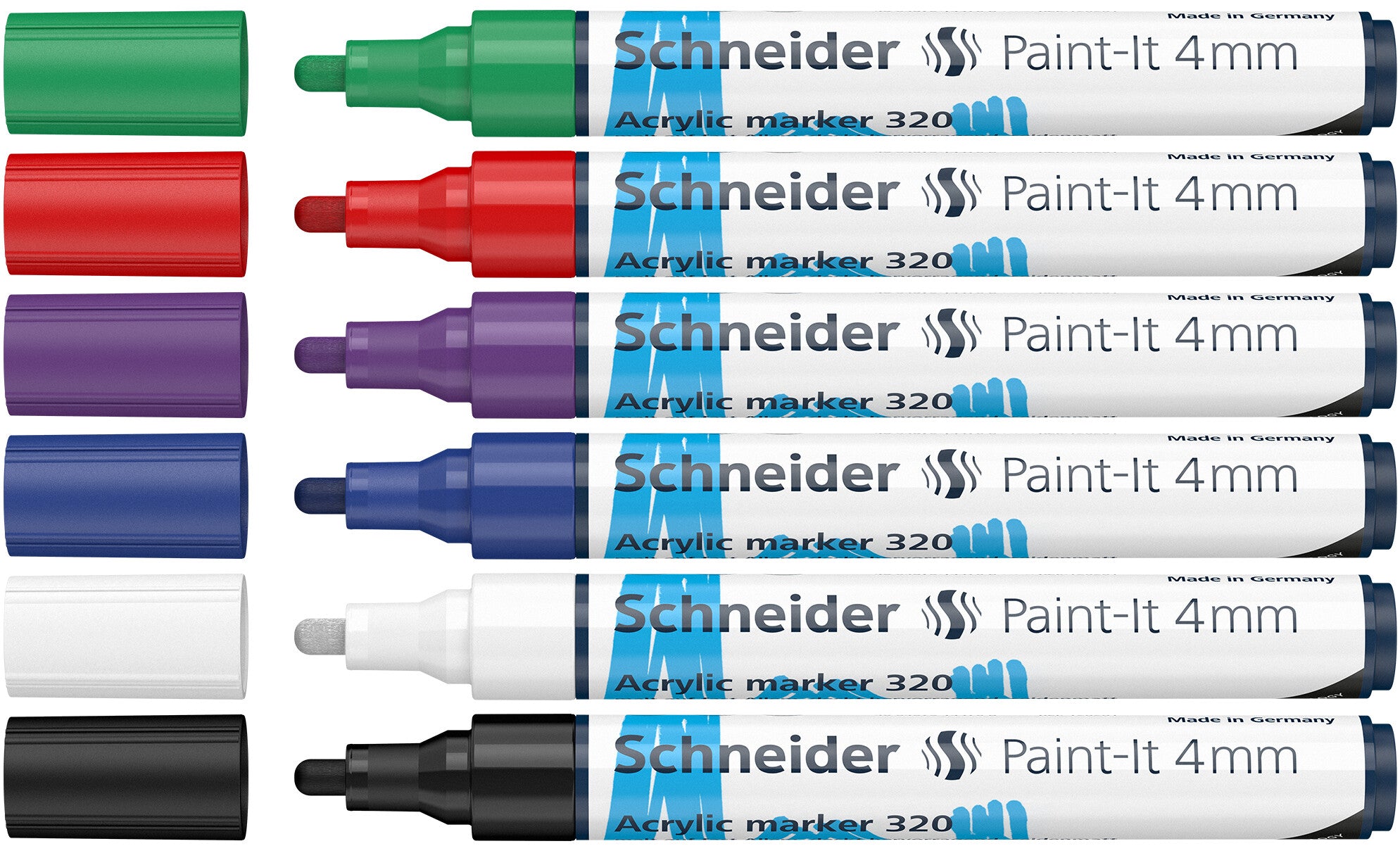 Acryl Marker 4mm Rundspitze Set 6 Basic